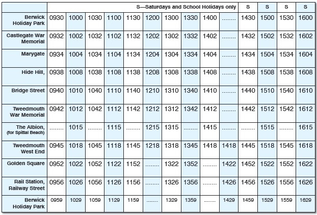 Hoppa Timetable