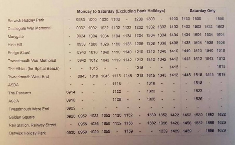 Hoppa Service Berwick Upon Tweed Town Council Hoppa Service Berwick Upon Tweed Town Council